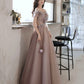 Süßes langes Ballkleid aus Tüll A-Linie Abendkleid 10426