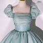 Robe de bal longue en tulle vert Robe de soirée trapèze 10348