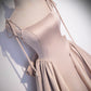 Süßes langes Ballkleid in A-Linie aus Satin mit Schleife 10404