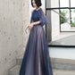 Blue tulle sequins long prom dress blue evening dress  10497
