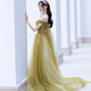 Cute tulle long prom dress A line evening gown  10337