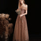 Ballkleid Abendkleid 10412 aus glänzendem Tüll mit Pailletten in Teelänge