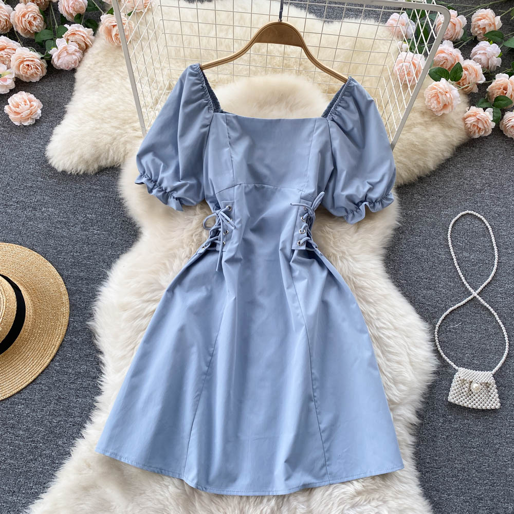 Cute A Line Lace Up Dress Fashion Dress  10662