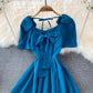 Cute Bow A Line Short Dress  10696