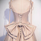 Süßes langes Ballkleid in A-Linie aus Satin mit Schleife 10404
