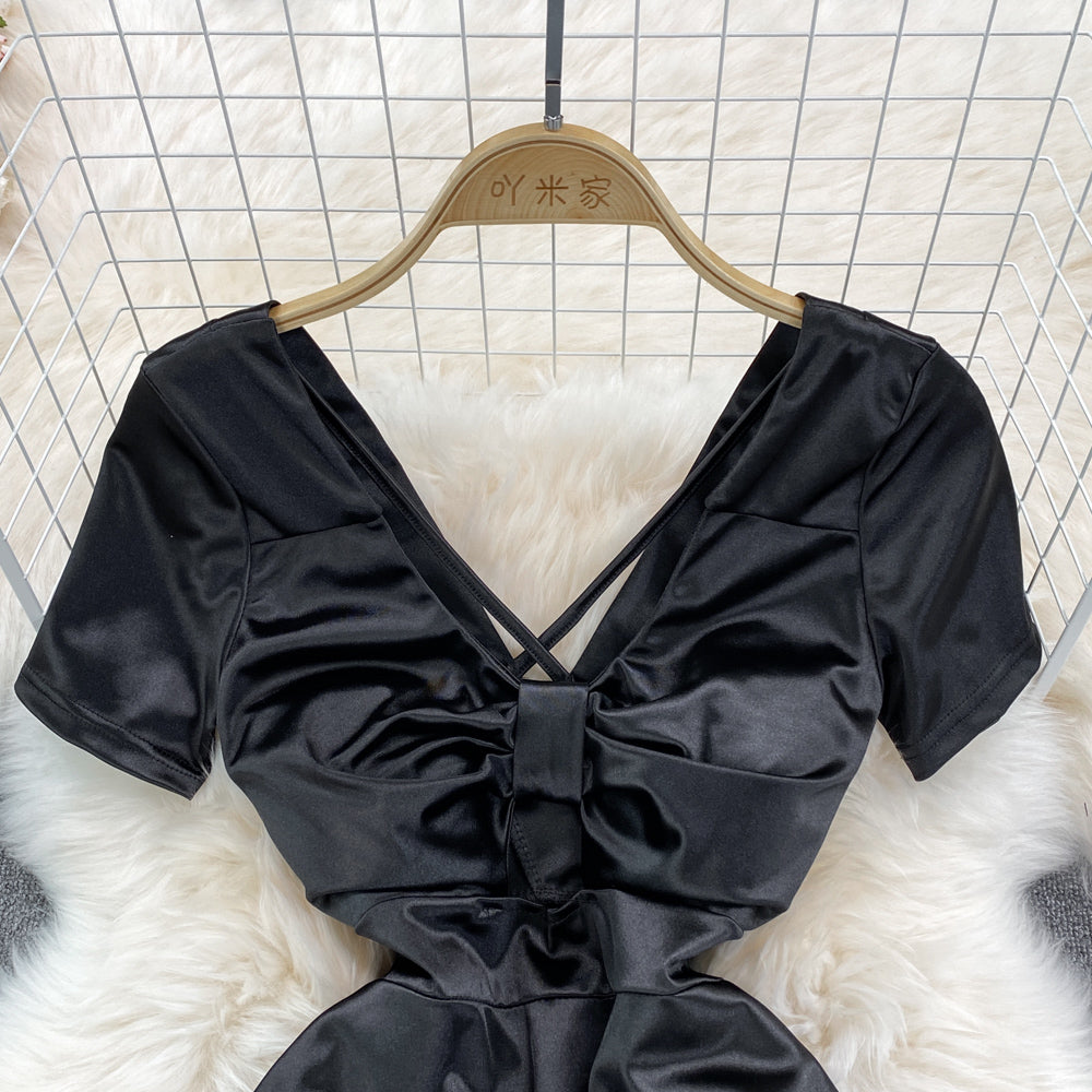 Sexy Bow Short A-Linie Kleid Fashion Dress 10656
