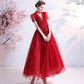 Red tulle short prom dress red homecoming dress  10353