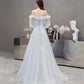Cute tulle lace long prom dress A line evening dress  10476