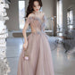 Süßes langes Ballkleid aus Tüll A-Linie Abendkleid 10426
