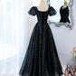 Schwarzes langes Ballkleid aus Tüll mit Pailletten Schwarzes Abendkleid 10467
