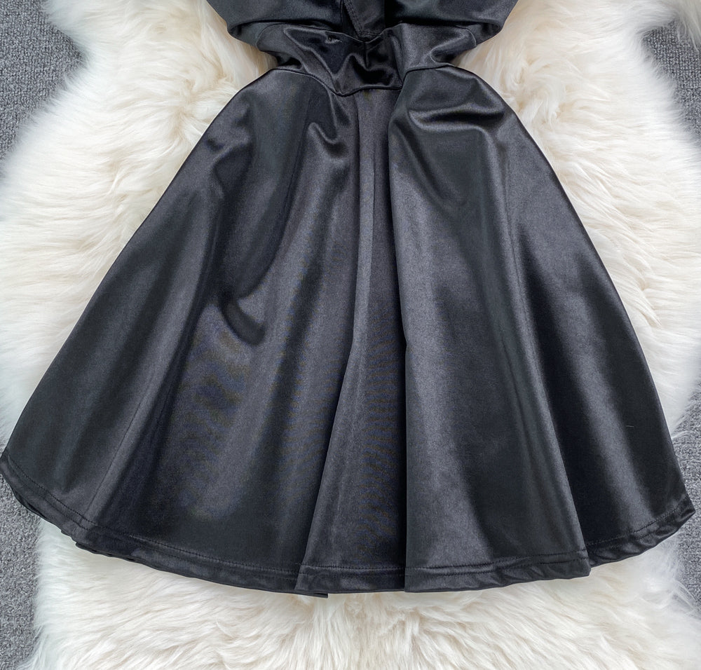 Sexy Bow Short A-Linie Kleid Fashion Dress 10656