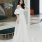 Einfaches A-Linie langes weißes Ballkleid weißes Abendkleid 10338