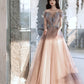 Süßes langes Ballkleid aus Tüll A-Linie Abendkleid 10426