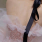 Rosa Tüll Pailletten langes Abendkleid A-Linie Abendkleid 10302