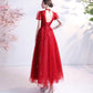 Red tulle short prom dress red homecoming dress  10353