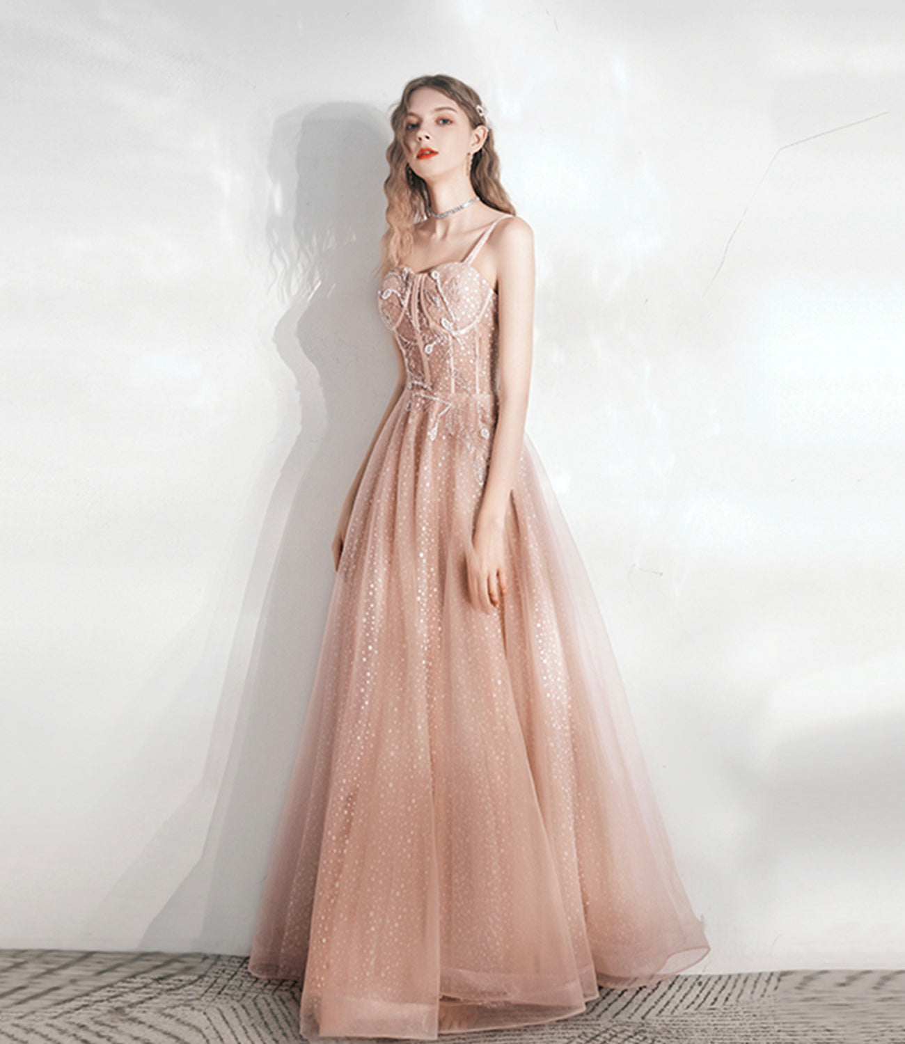 Süßes Tüll-Spitzen-langes A-Linien-Abschlussballkleid-Abendkleid 10392