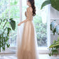 Cute tulle long prom dress A line evening dress  10430