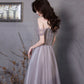 Süßes Tüll Perlen langes Ballkleid A-Linie Abendkleid 10319