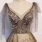 Elegantes langes Abendkleid aus Tüll mit Pailletten 10230