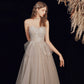 Süßes Tüll Pailletten langes Ballkleid Abendkleid 10189