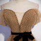 Robe de soirée longue en tulle mignonne Robe de soirée trapèze 10182