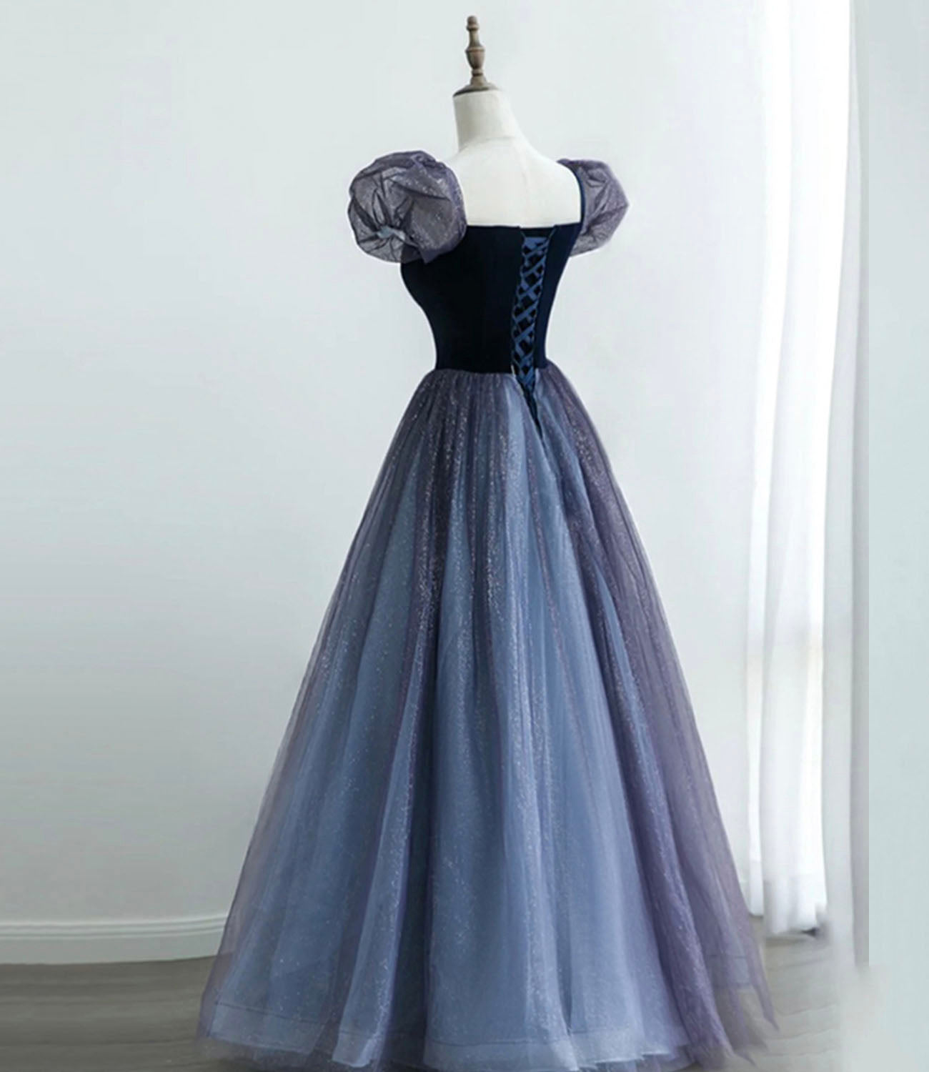 Süßes langes Ballkleid aus Tüll A-Linie Abendkleid 10164