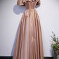 Robe de soirée longue en satin mignonne Robe de soirée trapèze 10179