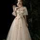 Süßes Tüll Pailletten langes Ballkleid Abendkleid 10196