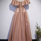 Robe de soirée longue en satin mignonne Robe de soirée trapèze 10179