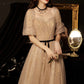 Cute tulle long prom dress A line evening gown  10177