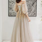 Elegant tulle lace long prom dress evening dress  10172