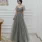 Süßes Tüll langes A-ine Ballkleid Abendkleid 10136