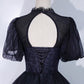 Black tulle lace long ball gown dress formal gown  10061