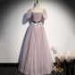Cute tulle long A line prom dress evening gown  10039