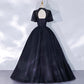 Black tulle lace long ball gown dress formal gown  10061