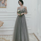 Süßes Tüll langes A-ine Ballkleid Abendkleid 10136