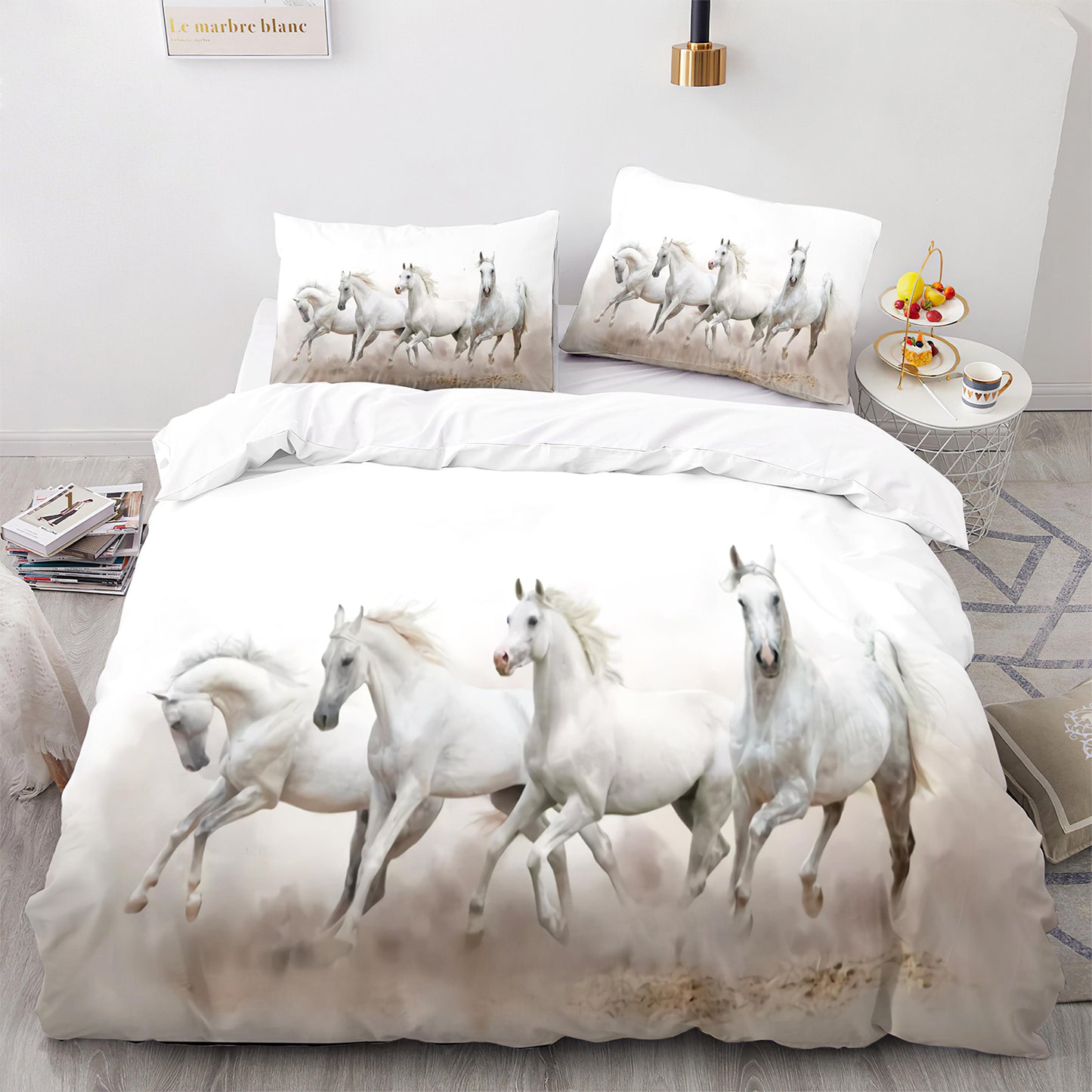 Cutom Duvet Cover Set Pattern Chic Comforter Cover King Size for Teens Adults Bedding Set with Pillowcases  M1023