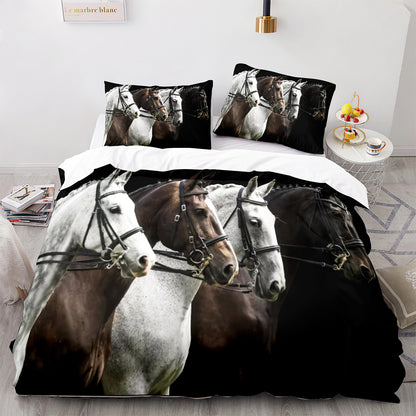 Cutom Bettbezug-Set Muster Chic Bettbezug King Size für Teenager Erwachsene Bettwäsche-Set mit Kissenbezügen M1024