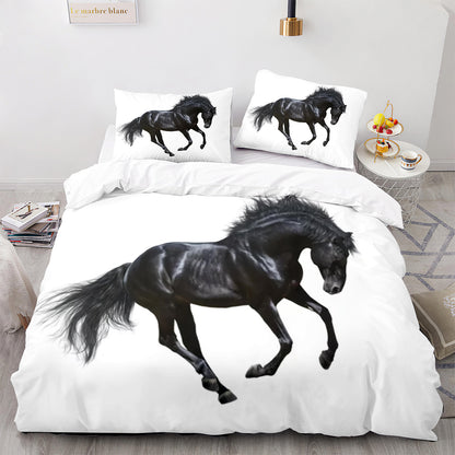 Parure de lit avec housse de couette et taies d'oreiller pour adolescents et adultes, taille King size, M1032