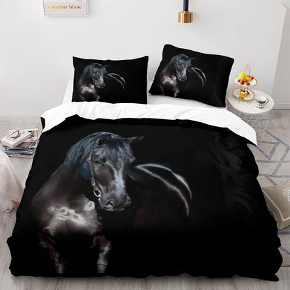 Parure de lit avec housse de couette et taies d'oreiller pour adolescents et adultes, taille King size, M1033
