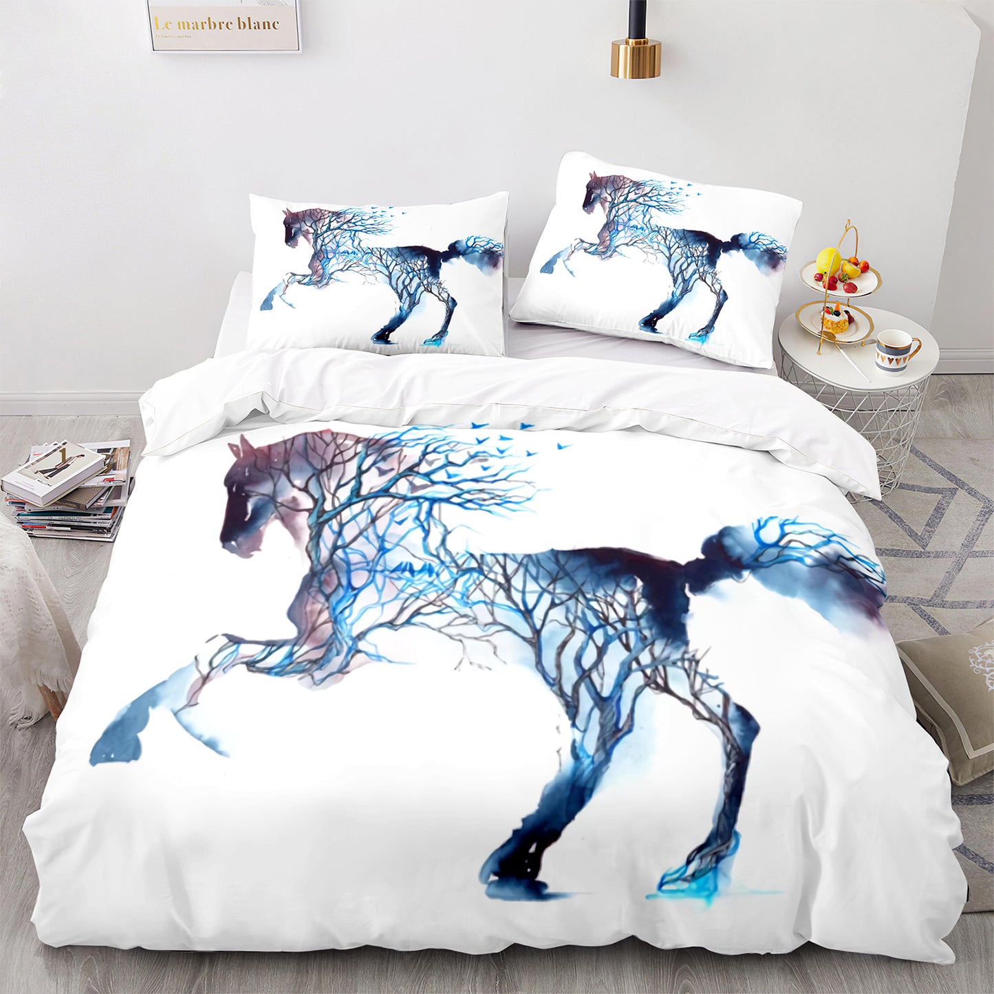 Cutom Duvet Cover Set Pattern Chic Comforter Cover King Size for Teens Adults Bedding Set with Pillowcases  M1049
