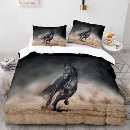 Cutom Bettbezug-Set Muster Chic Bettbezug King Size für Teenager Erwachsene Bettwäsche-Set mit Kissenbezügen M1064