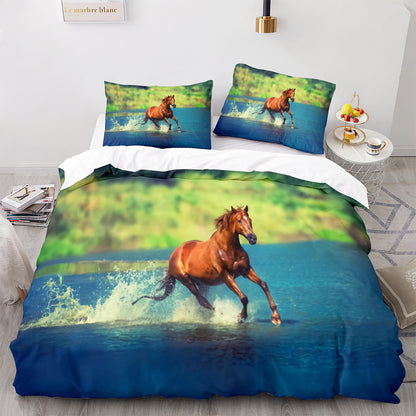 Cutom Bettbezug-Set Muster Chic Bettbezug King Size für Teenager Erwachsene Bettwäsche-Set mit Kissenbezügen M1080