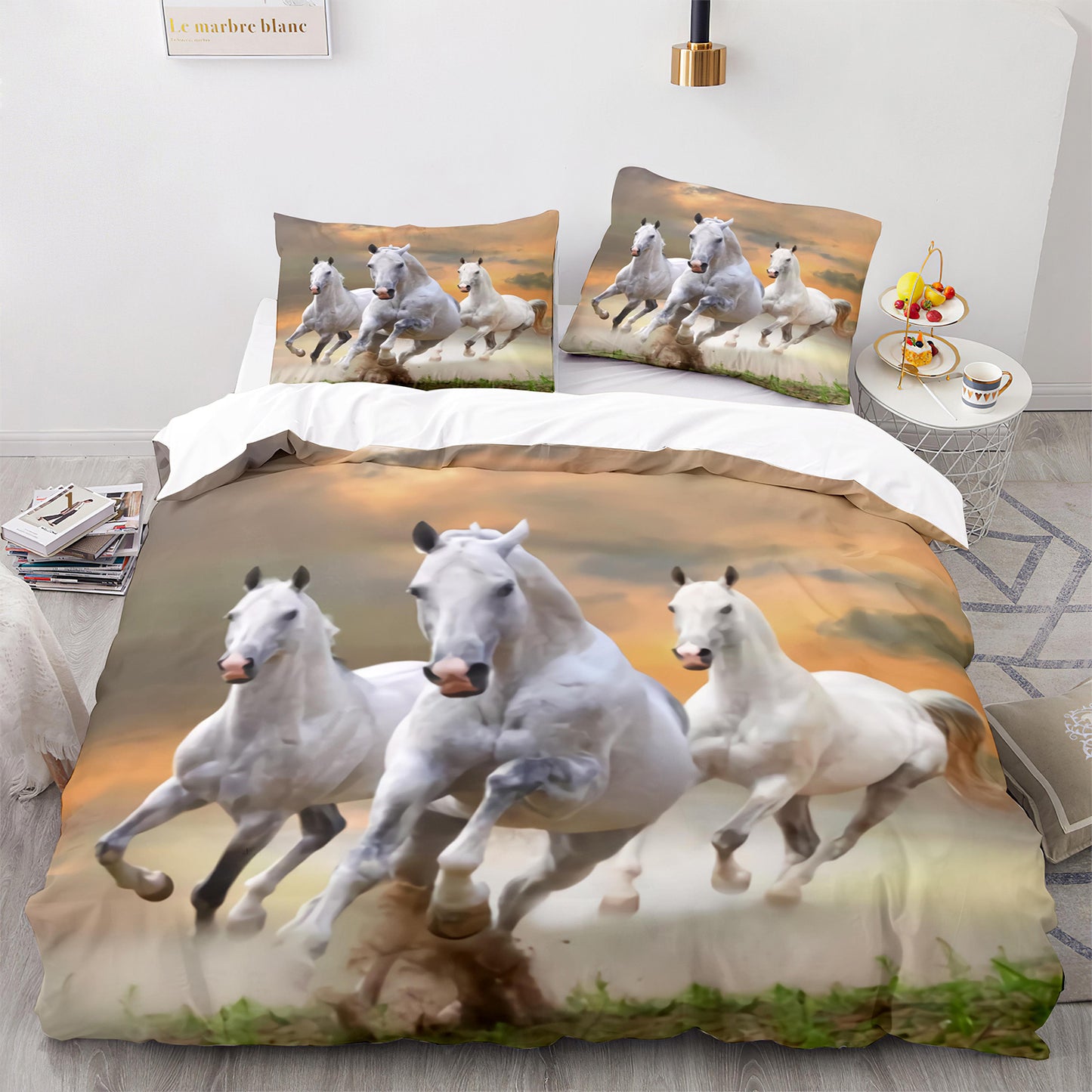 Cutom Duvet Cover Set Pattern Chic Comforter Cover King Size for Teens Adults Bedding Set with Pillowcases  M1083
