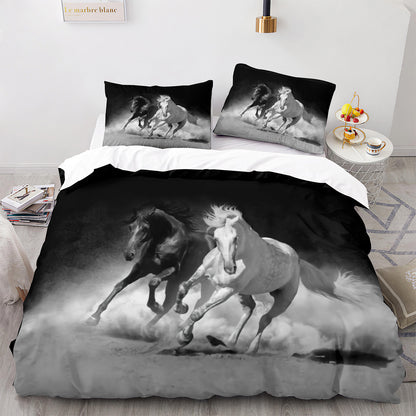 Cutom Bettbezug-Set Muster Chic Bettbezug King Size für Teenager Erwachsene Bettwäsche-Set mit Kissenbezügen M1084
