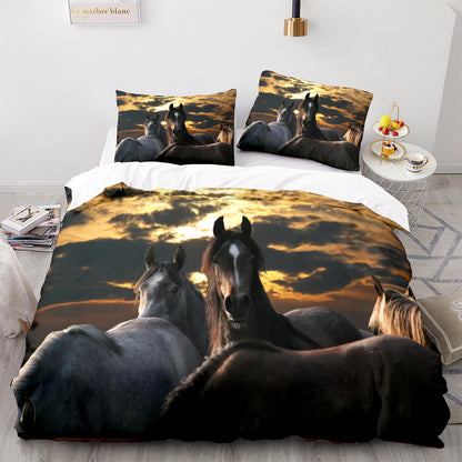 Parure de lit avec housse de couette et taies d'oreiller pour adolescents et adultes, taille King size, M1096