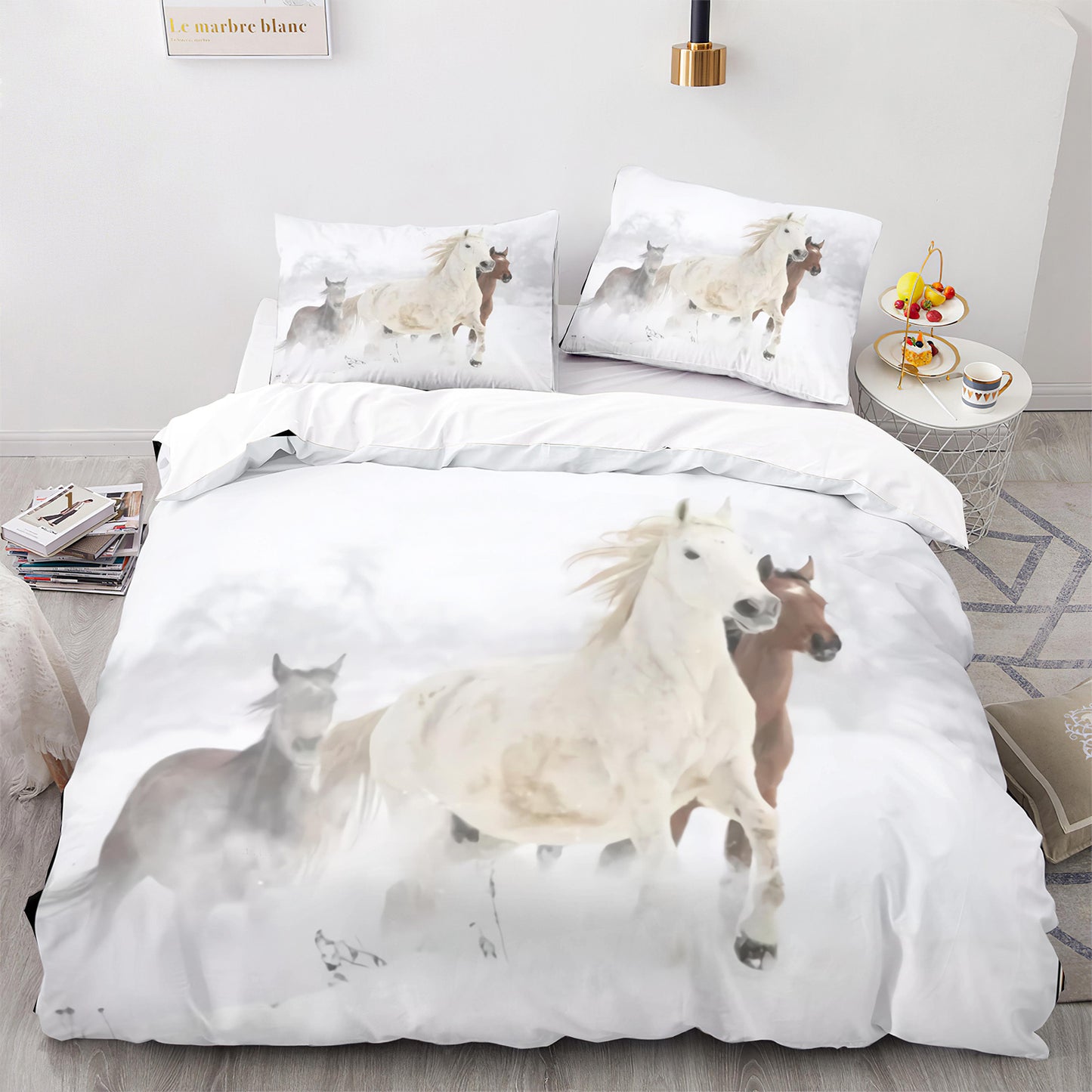 Cutom Duvet Cover Set Pattern Chic Comforter Cover King Size for Teens Adults Bedding Set with Pillowcases  M1098