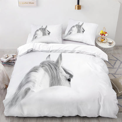 Parure de lit avec housse de couette et taies d'oreiller pour adolescents et adultes, taille King size, M1104