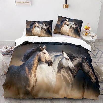 Parure de lit avec housse de couette et taies d'oreiller pour adolescents et adultes, taille King size, M1105