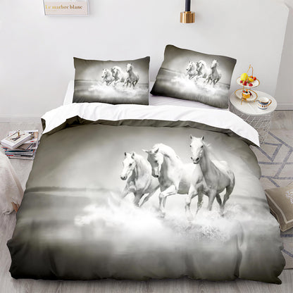 Cutom Bettbezug-Set Muster Chic Bettbezug King Size für Teenager Erwachsene Bettwäsche-Set mit Kissenbezügen M1108